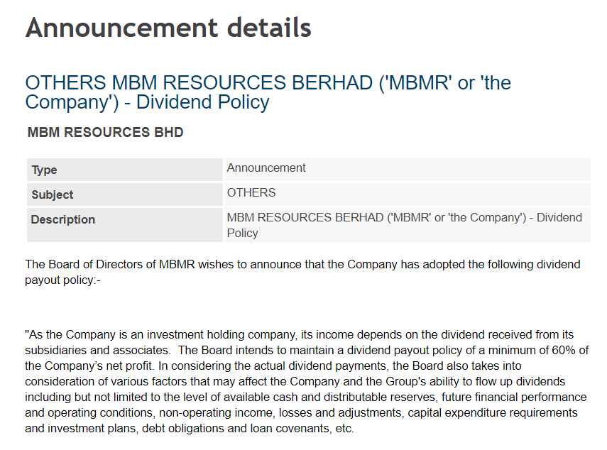 Mbmr share price