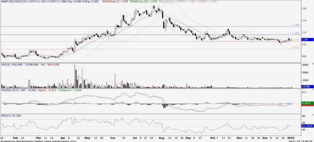 Technical chart: NAIM